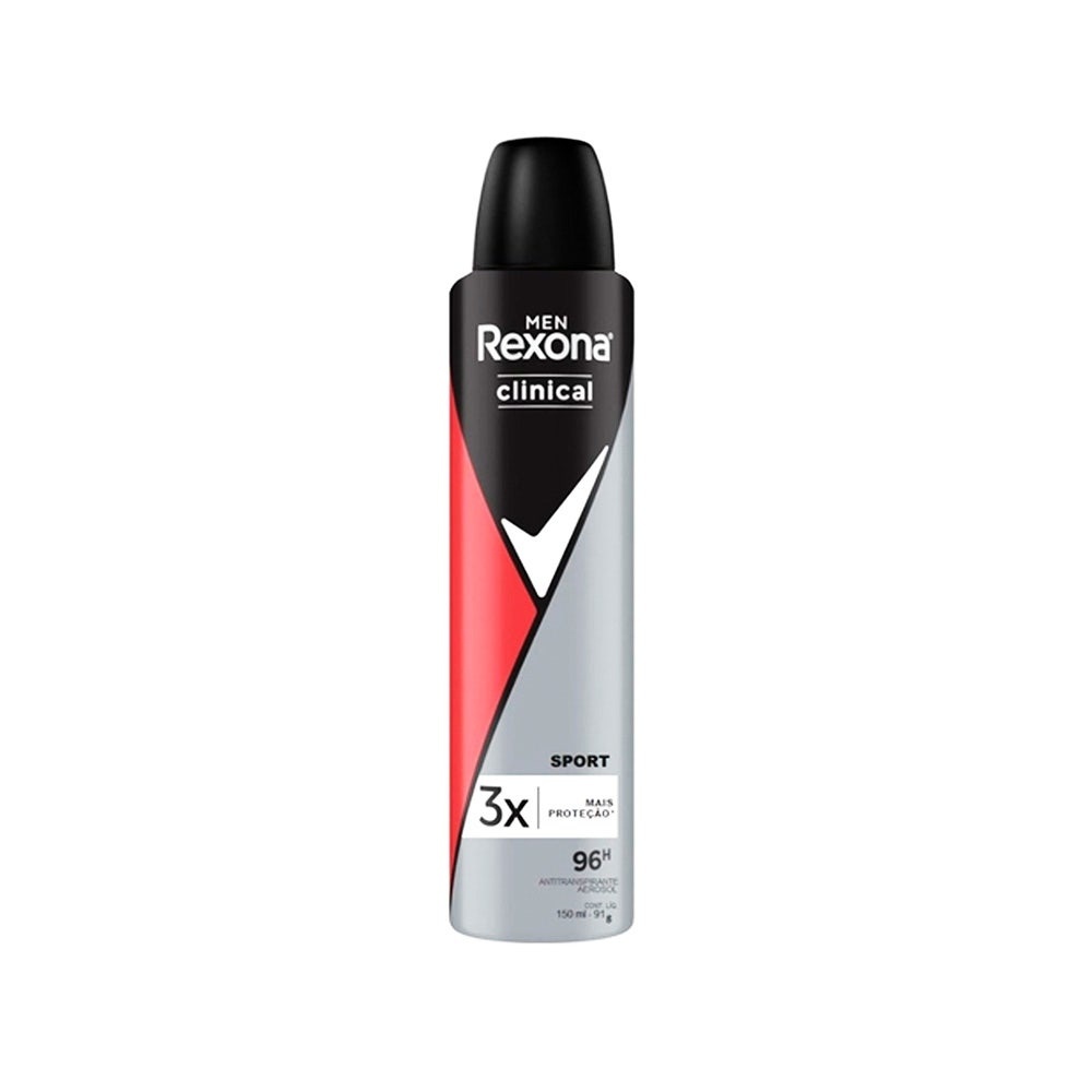 Desodorante Aerossol Rexona Clinical Sport Masculino 150ml em Oferta na Shopee