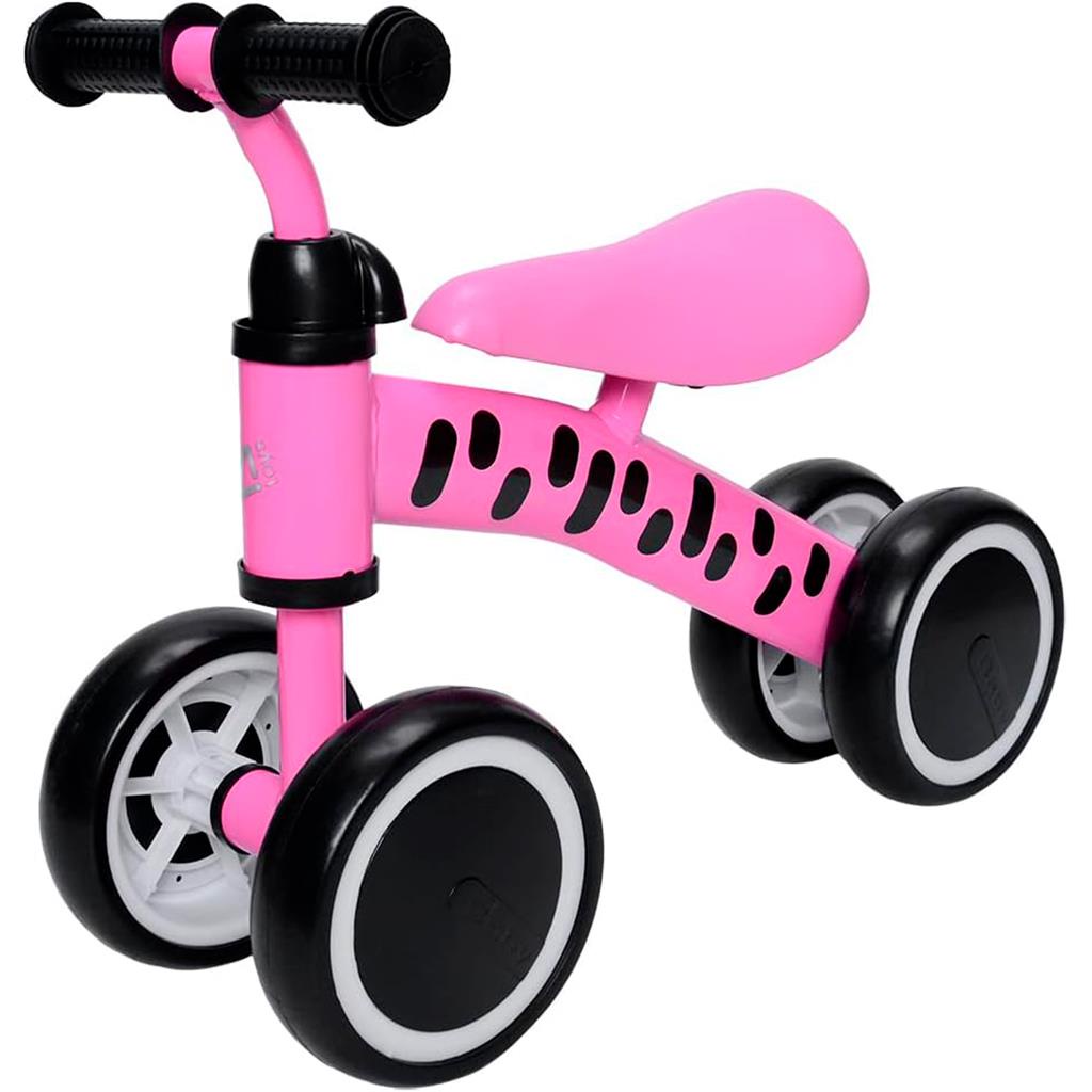 Bicicleta Andador Infantil Rosa Para Crianças Até 24 Kg Divertido Bike Sem Pedal - Zippy Toys