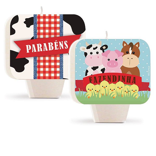 Vela Dupla Face Festa Fazendinha - Cromus - Rizzo Festas