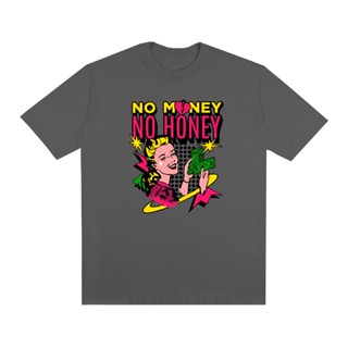 Camiseta Estampada Streetwear Fio 30 NO MONEY NO HONEY