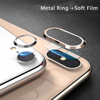 Protetor De Lente De Câmera Para IPhone XR X XS XSMAX 8 7 Plus Filme Traseira De Vidro Temperado + Anel De Proteção Do Pára-Choque
