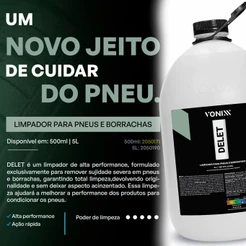 Delet Vonixx 5 Litros Limpador de Pneu Borracha e Estética Automotiva em Geral