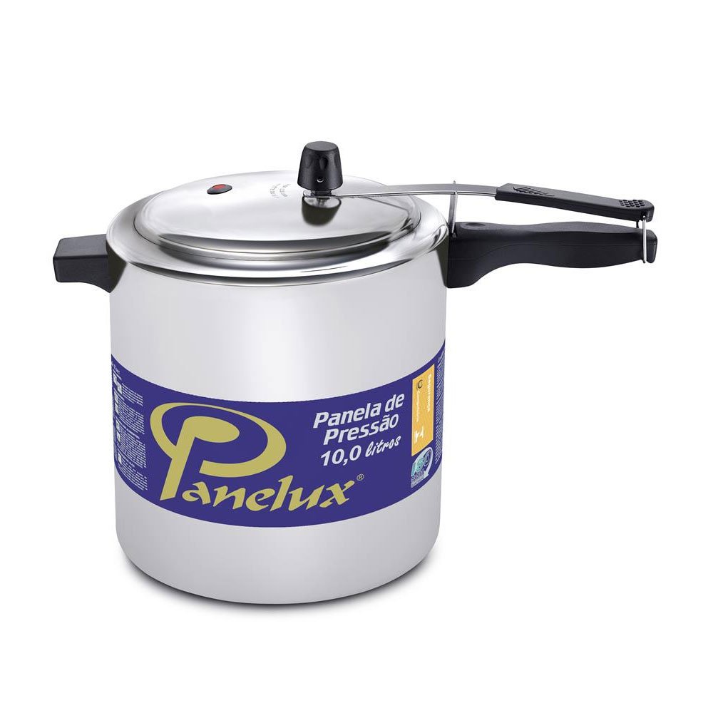 Panela de Pressão Polida 10 litros Panelux em Oferta na Shopee