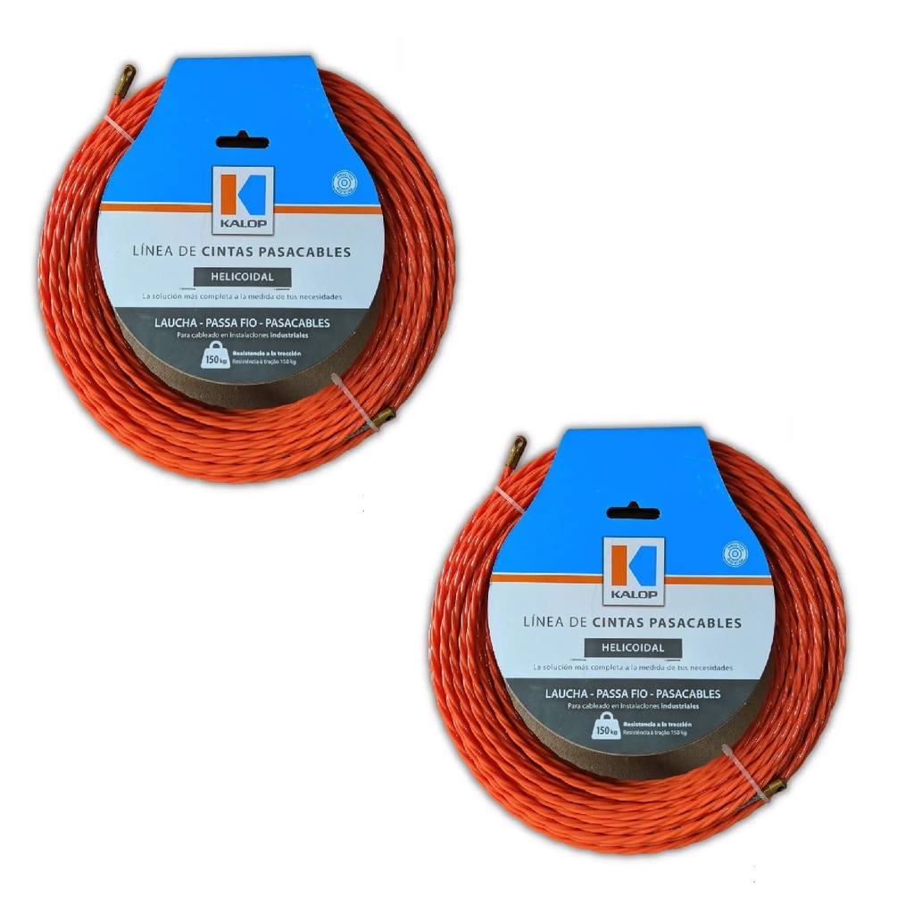 Kit com 2 Guia Passa Fio Profissional Resistente 10m Kalop