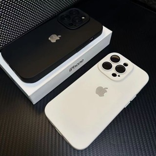 Nova Capa De Silicone Macia Estilo Minimalista De Moda iPhone 15 14 13 12 11 Pro Max Deluxe Resistente A Choques Com Protetor De Lente De Vidro HD