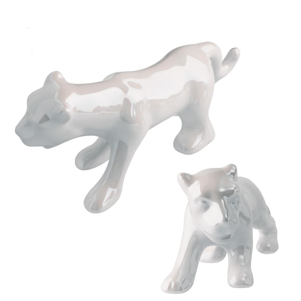 Estátua Pantera Negra Jaguar Escultura Decoração Casa Luxo