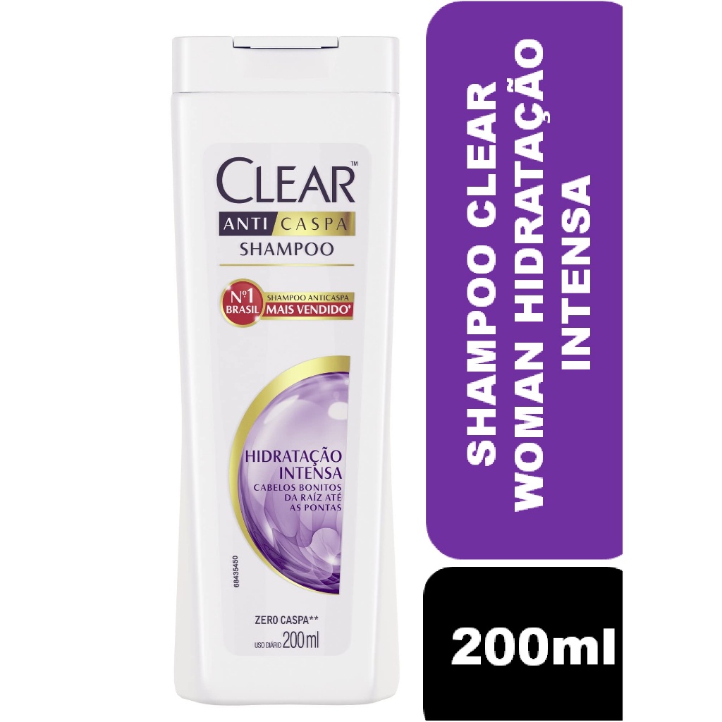 Shampoo Anticaspa Clear Feminino Hidratação Intensa 200ml em Oferta na Shopee