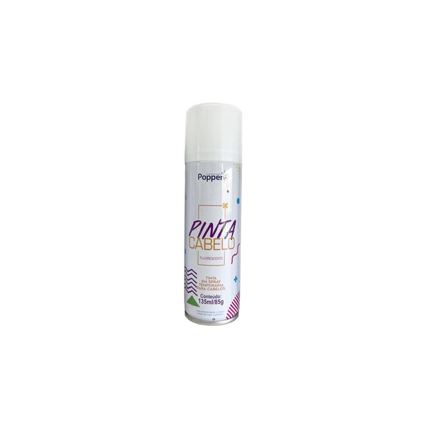 Tinta Spray para Cabelo Carnaval Branca 135ml - 01 unid em Oferta na Shopee
