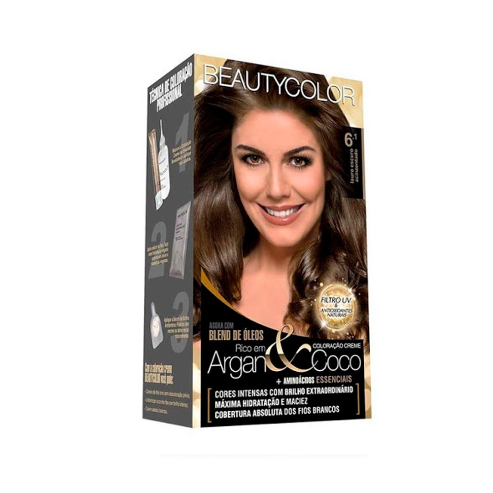 Tintura Beauty Color Kit 6.1 Louro Escuro Acinzentado