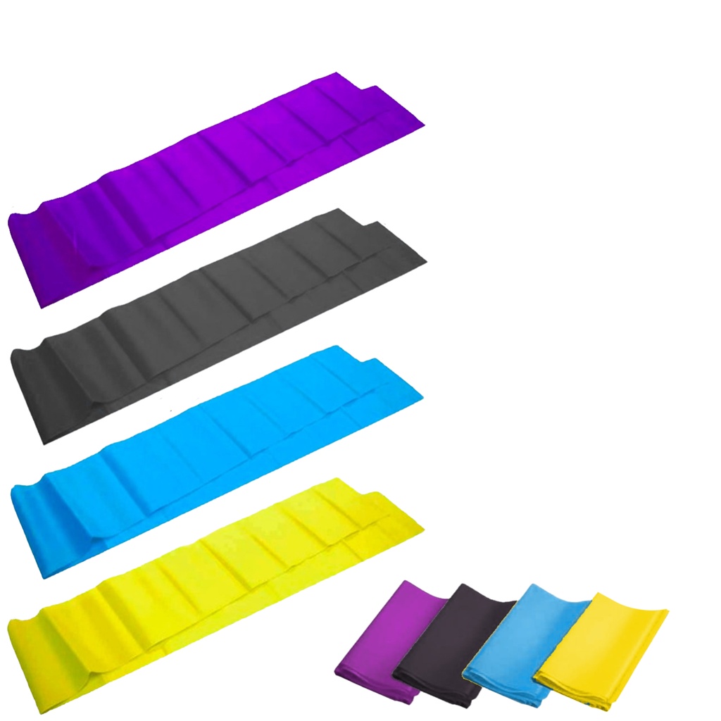 kit 4 Faixas Elásticas Tipo Thera Band Fisioterapia Pilates Reabilitação Treino Funcional