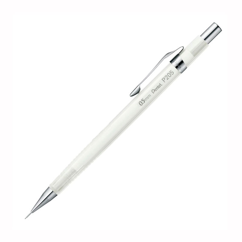 Lapiseira 0.5mm P205 Sharp Clena Branca Transparente Pentel em Oferta na Shopee