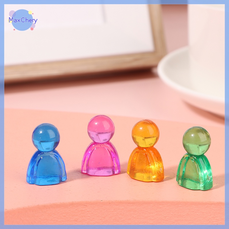 MCHY > 20Pcs 24 * 16 * 12mm Marcadores De Jogos Jogo De Interação Acrílica Peças De Xadrez Humanóide Coloridas Para Acessórios De Cartões De Tabuleiro Novo
