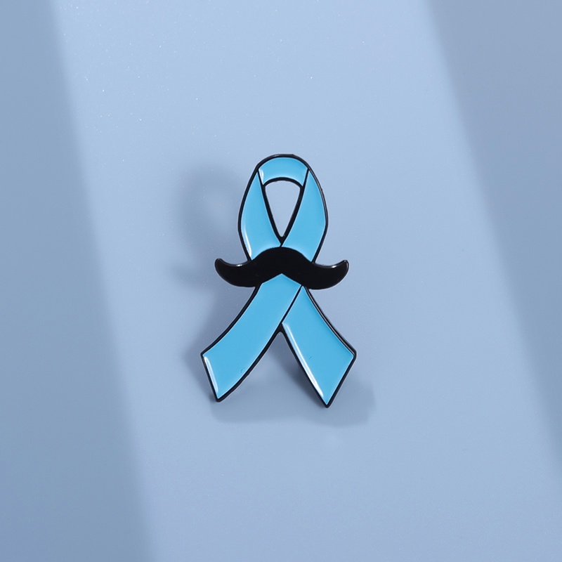 Alfinete Esmalte De Fita Azul Broches De Barba Engraçados Saúde Broche Crachás De Lapela Alfinetes Jóias