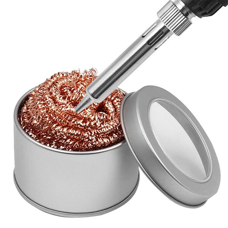 Suporte metalico Com Esponja palha de aço para Limpar ponta de Ferro Solda estação  yaxun hikari