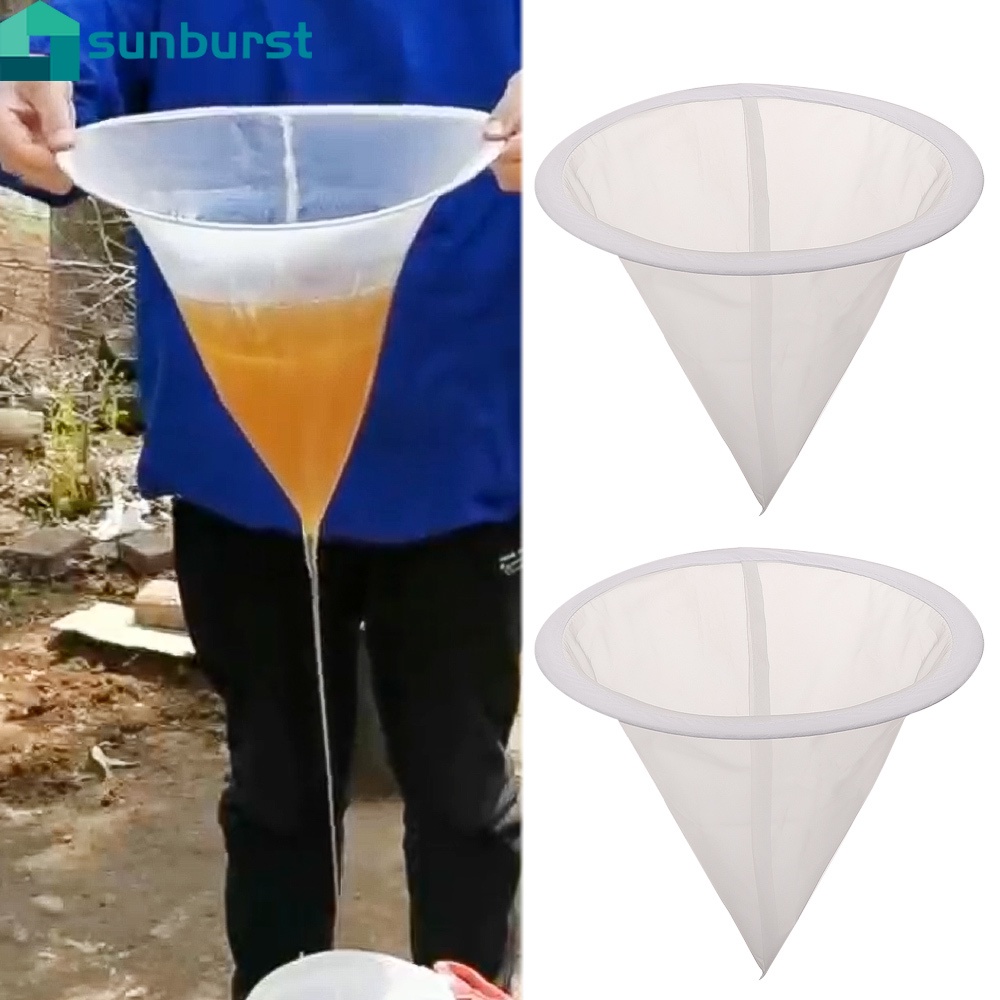 Tela Filtrante-Purificador De Rede De Filtração De Mel De Abelha-Com Anel De Aço-Impurezas De Nylon-Equipamento Especial De Apicultura-Filtro Em Forma De Funil