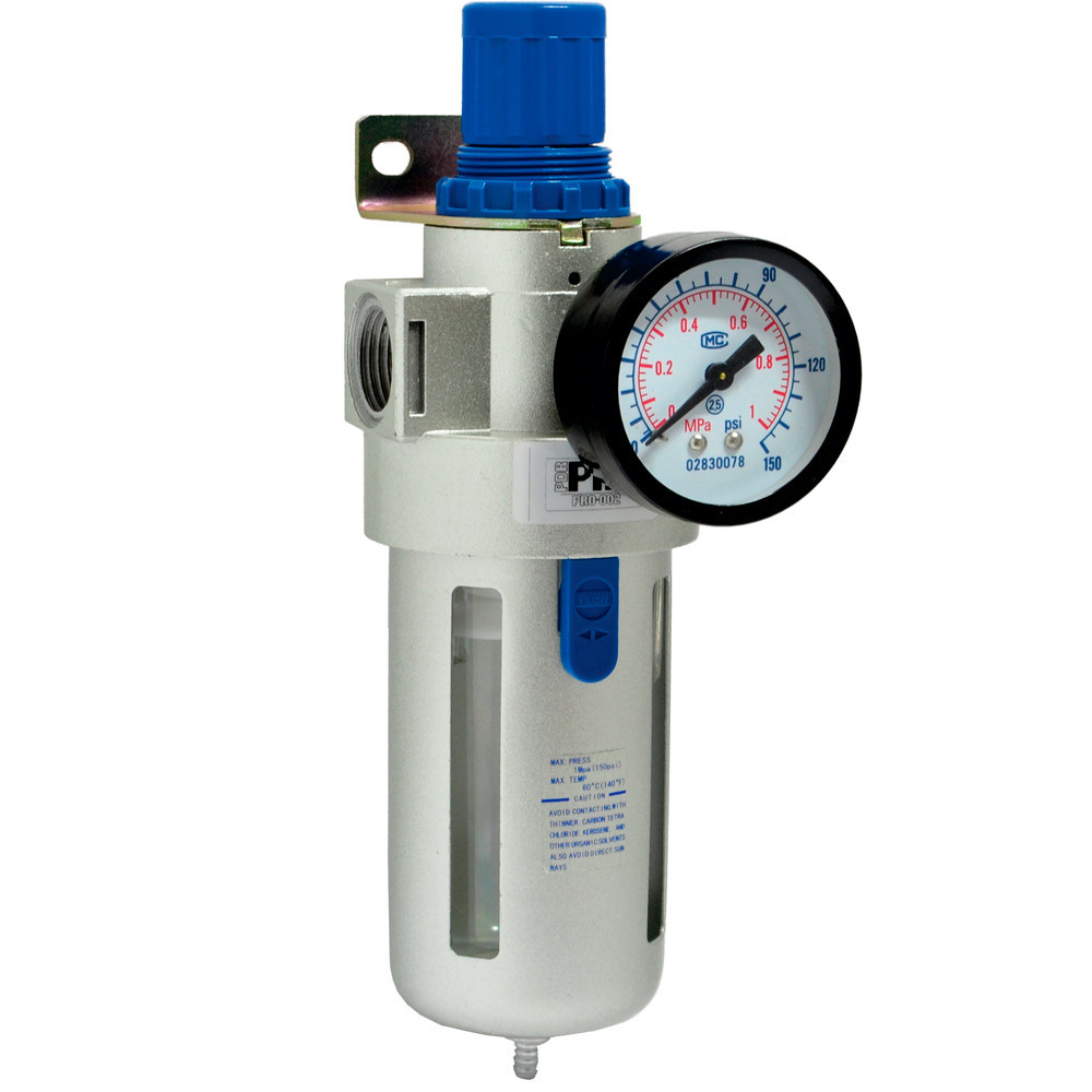 Filtro Regulador de Ar PDR PRO-002 1/2"  com Manômetro 150 PSI