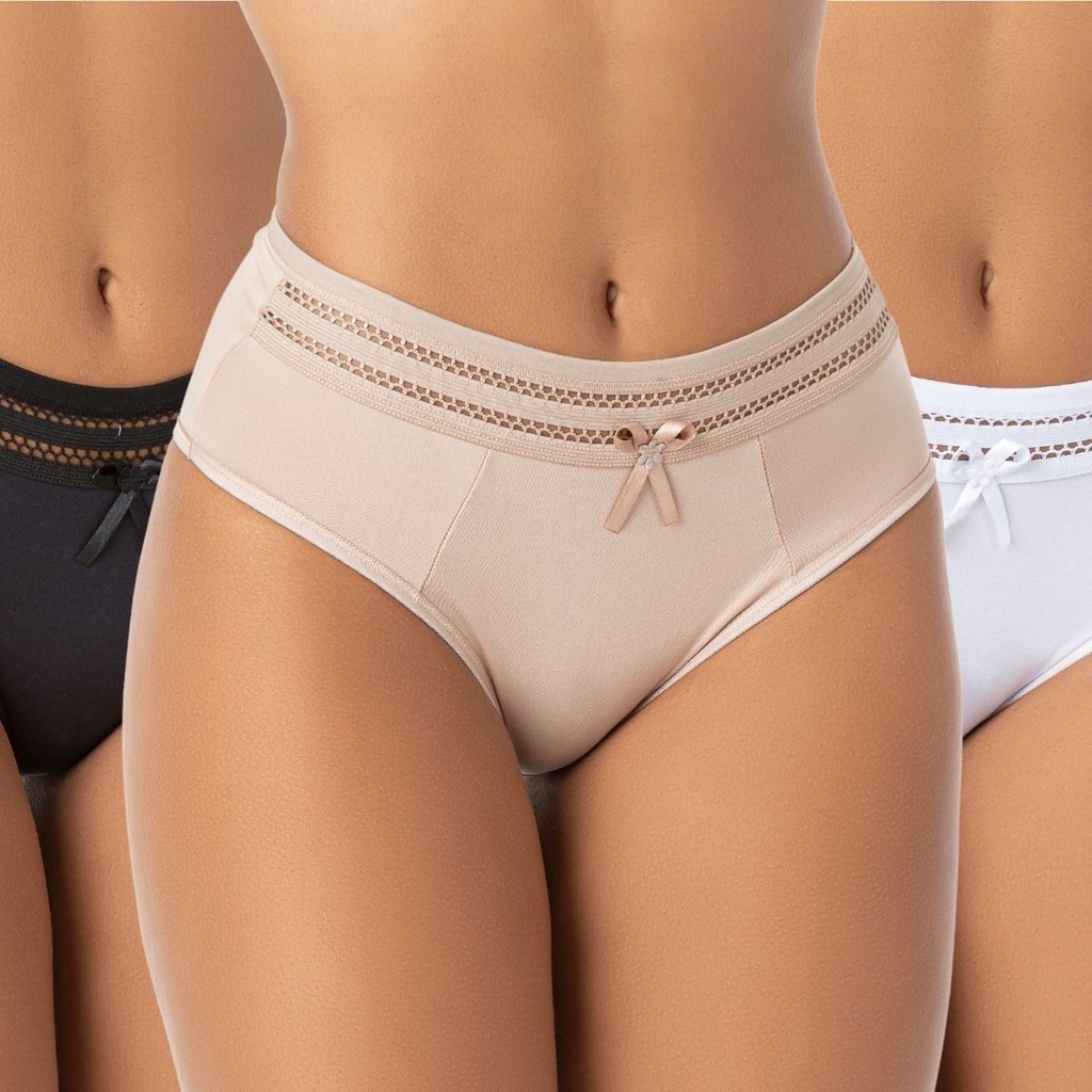 Kit 3 Calcinhas Confortaveis Cos Dama Premium Poliamida 1242 em Oferta na Shopee