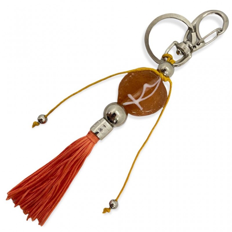 Chaveiro Orixá Ewa Laranja 16 cm em Murano