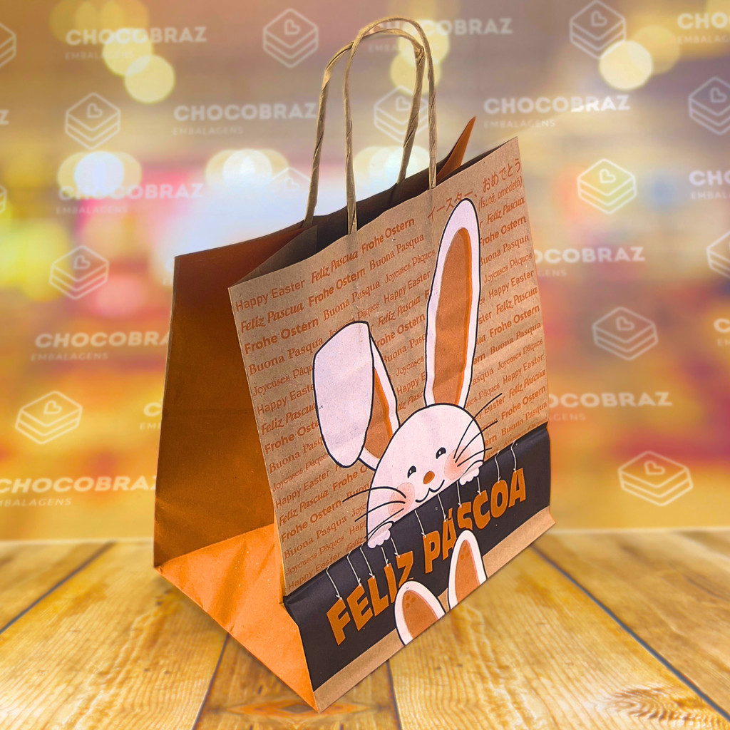 10~40 SACOLA  FELIZ PASCOA  M 20 X 15 X 25 - REF:7205  (LC) em Oferta na Shopee