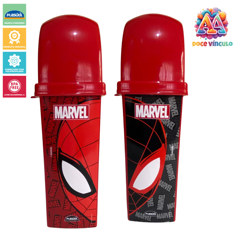 Porta Escova Dentes Infantil Homem Aranha Lúdico 290ml em Oferta na Shopee