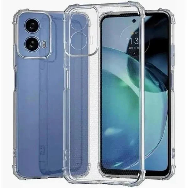 Kit Capa Transparente + Película 3D + Fone de Ouvido para Motorola Moto G34