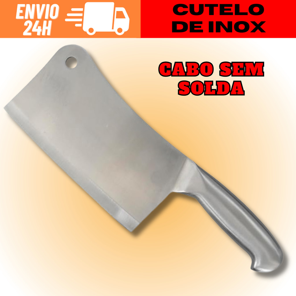 Cutelo Artesanal Com Cabo Inteiriço Cutelo Para Churrasco Cortar Osso Faca Tipo Cutelo Envio Rápido