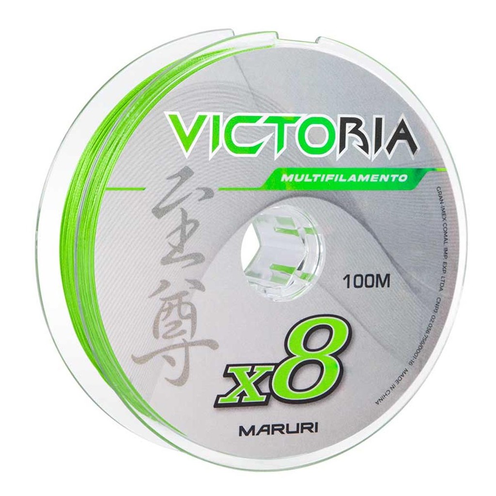 Linha Multifilamento Victoria 8x 100mts Verde Limão - Maruri 0,55mm - Sports & Outdoors