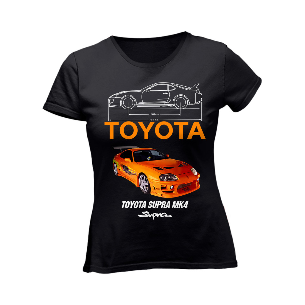 Camiseta Feminino Toyota Supra Mk4 Carro Antigo Japonês