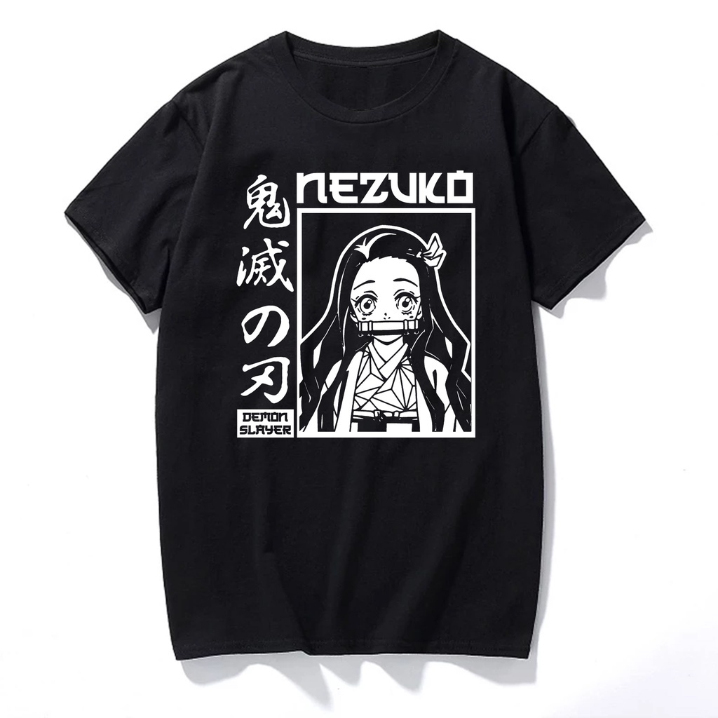 Camiseta Anime Demon Slayer T-shirt  Camiseta 100% algodão Malha Penteada 30.1 Unissex Envio Rápido Diversas cores