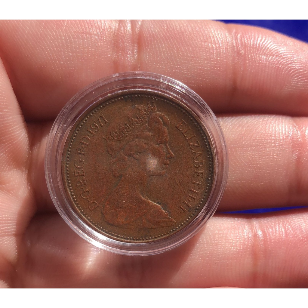 Moeda New Pence 1971 Elizabeth II Raridade Nova Ingraterra