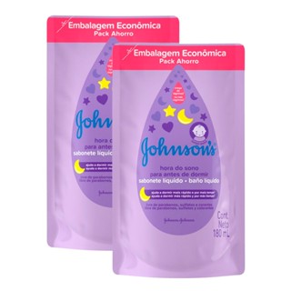 Sabonete Líquido Johnsons Baby Hora do Sono Refil 180ml | Kit com duas unidades