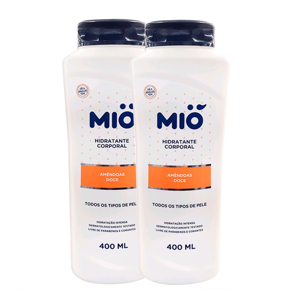 Kit 2 Loção Hidratante Mió Amêndoas Doce 400ml