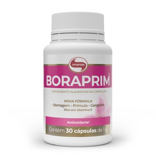 Boraprim Óleo de Borragem, Prímula e Gergelim com Vitamina E 30 capsulas Ação Antioxidante Vitafor