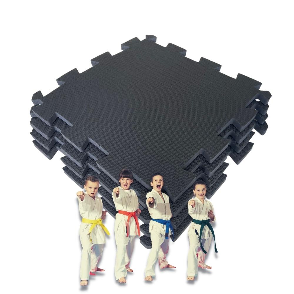 Kit 8 Tatames 50x50 20mm Preto Economico em Oferta na Shopee