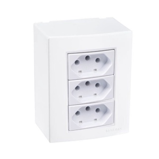 CAIXA SOBREPOR 1 TOMADA 10A e 2 TOMADA 20A LINHA SLEEK em Oferta na Shopee