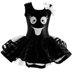 Fantasia Fantasminha Preto Adulto de Luxo Vestido