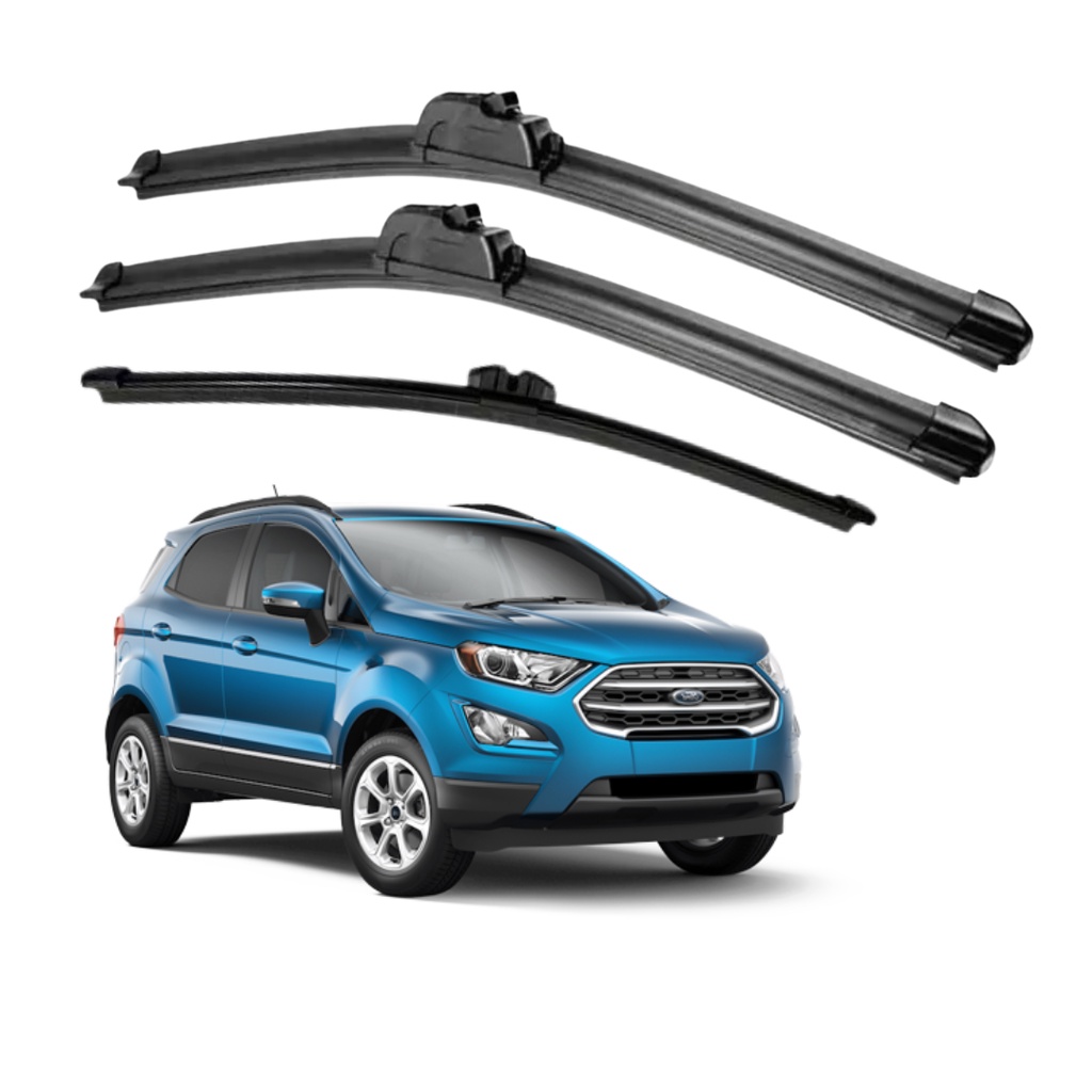 Kit Palheta Limpador Parabrisa Dianteiro + Traseiro Ford Ecosport 2017 2018 2019 2020 2021 2022 em Oferta na Shopee