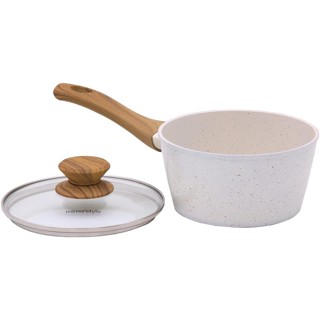 Mimo Style Panela Cook 16cm/1,3L Alumínio, Revestimento Cerâmico. Alças/Cabos Soft-Touch. Gás/Elétrico/Vitrocerâmico