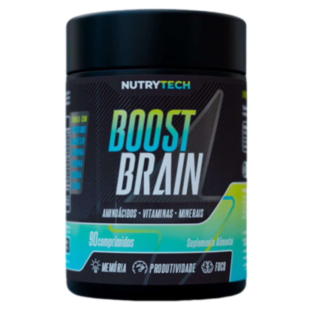 Suplemento para Memoria Concentração Foco e Atenção - Boost Brain 90 comprimidos 800mg