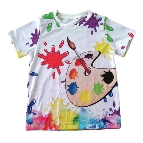 Camiseta Infantil Aquarela Pronta Entrega Pintando o Sete Formatura Infantil Educação Artes em Oferta na Shopee