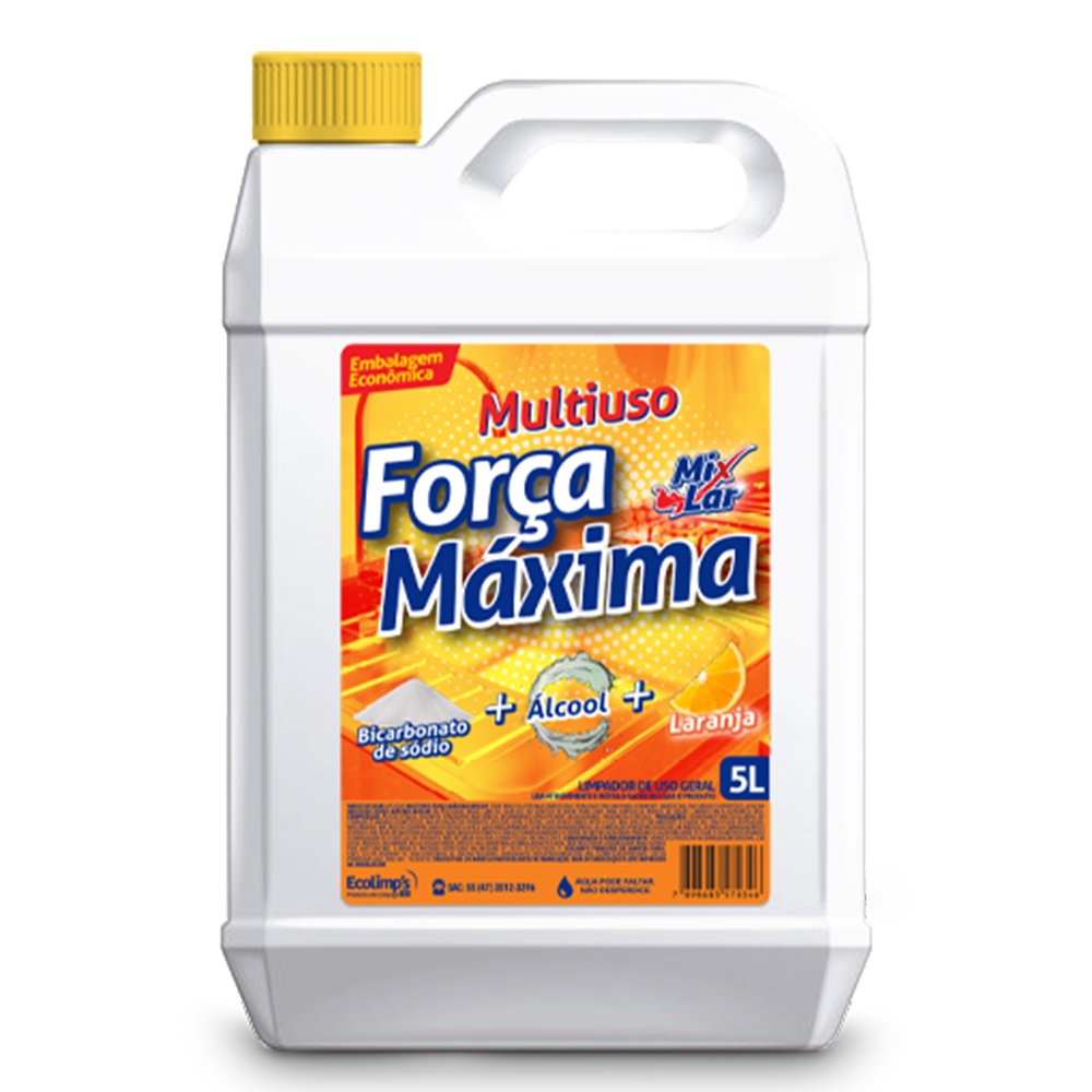 Limpador Multiuso Bicarbonato Concentrado Força Máxima Mix Lar - 5 Litros