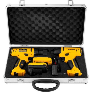 Kit Parafusadeira/Furadeira Impacto 12V Bivolt VONDER em Oferta na Shopee