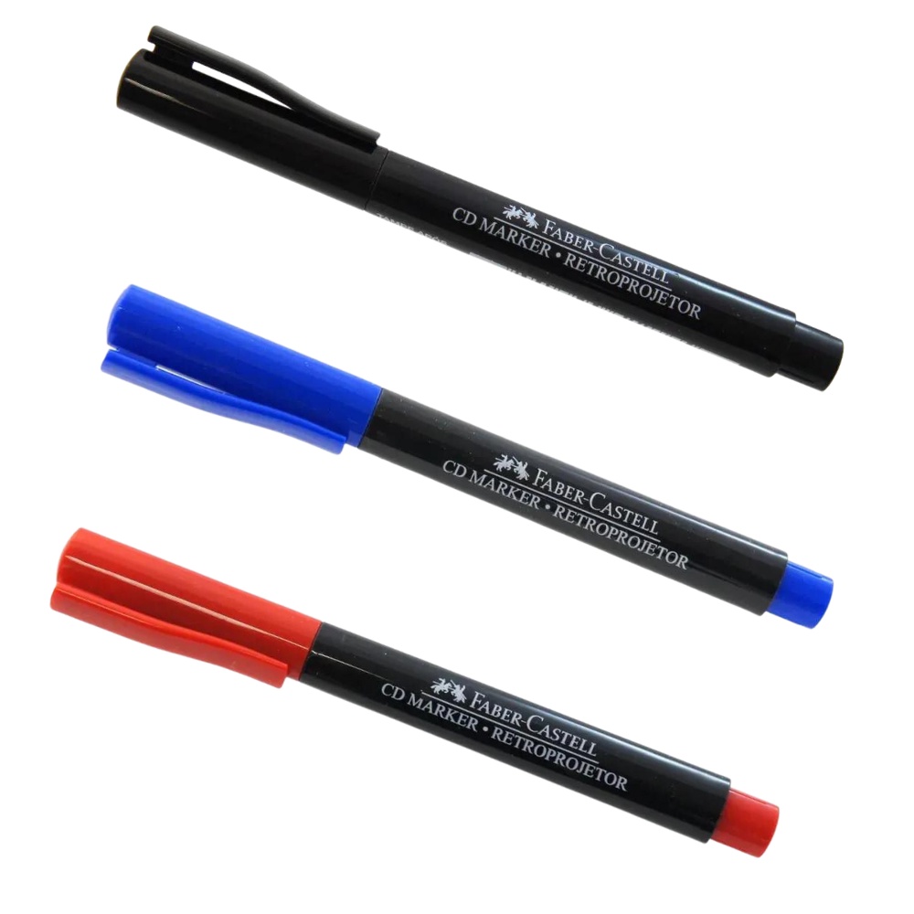 Marcador Permanente CD Retroprojetor Faber-Castell