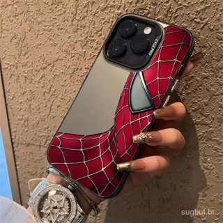 Desenhos animados Homem-Aranha botão de metal capa do telefone da Apple dura para iPhone 15promax 15 14 13 12 11 pro max 14promax 13promax 15plus 14plus x xr xs max capa protetora