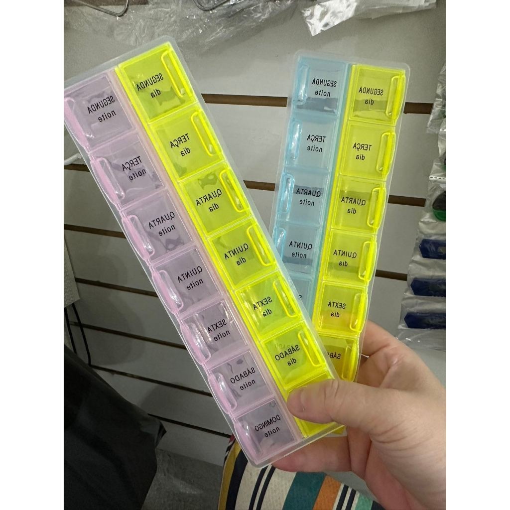 Comprimidos Porta Remédios 14 Dias Da Semana 2x Por Dia/Porta comprimido/porta remédio em Oferta na Shopee