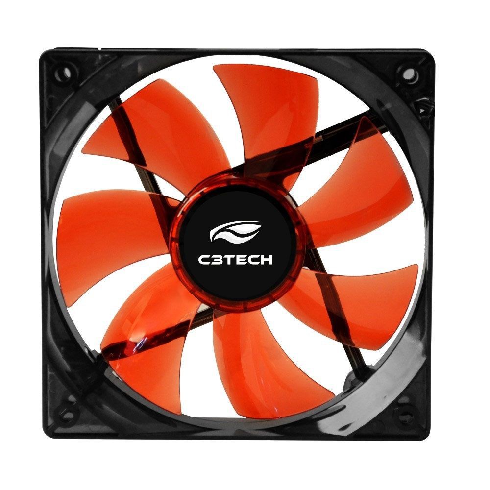 Cooler p/ Gabinete 120X120 LED Vermelho STORM C3 Tech F7L100RD Setup PC Gamer Ventilação Informática