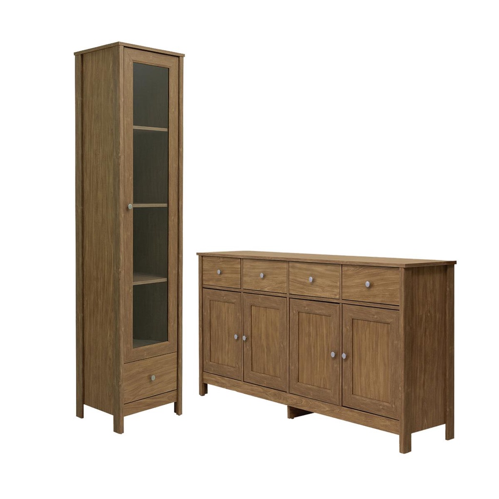 Cristaleira + Aparador Buffet Ditália E-962-R-626 - Home & Living