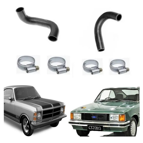 Kit Mangueira Superior Inferior Radiador Opala Caravan 4 Cil