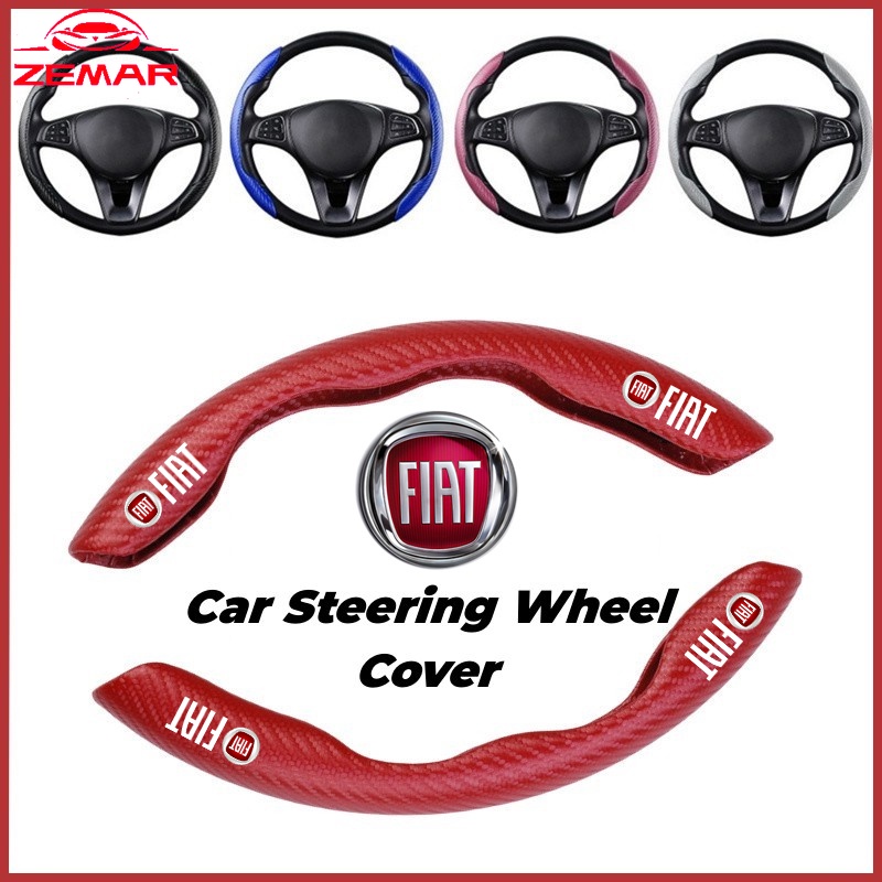 Fiat Capa Do Volante Carro Em Fibra De Carbono Protetor Antiderrapante Confortável Acessórios Para Carros Duráveis Uno Toro 500 Bravo Punto Palio Argo Stilo Strada Mobi