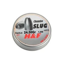 Chumbinho Slug 5.5mm 1.6g 24.50GR 125un - Slug H&F